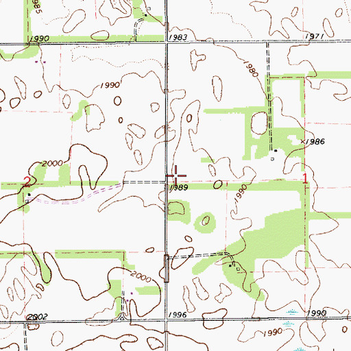 Topographic Map of Willow Lake School, NE