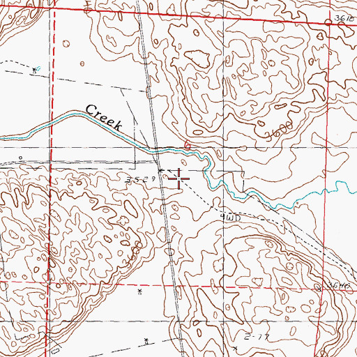 Topographic Map of Willow Valley, NE