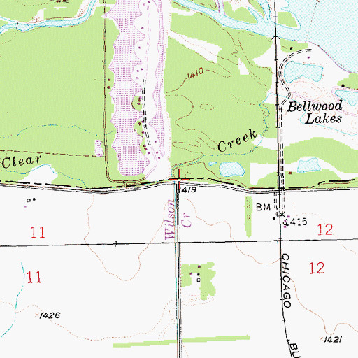 Topographic Map of Wilson Creek, NE