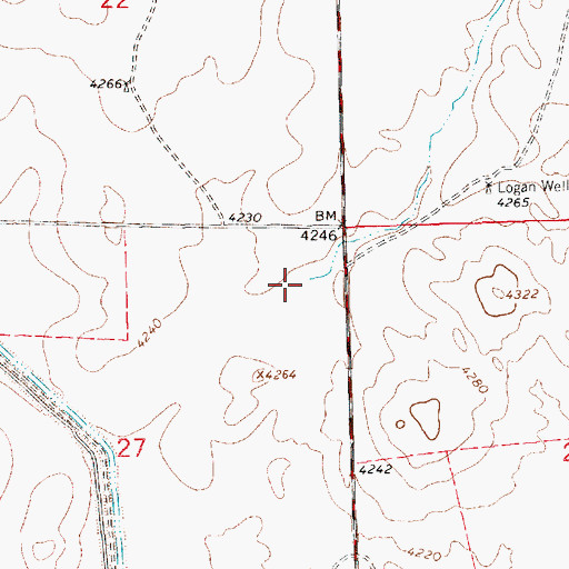 Topographic Map of Wind Springs Creek, NE
