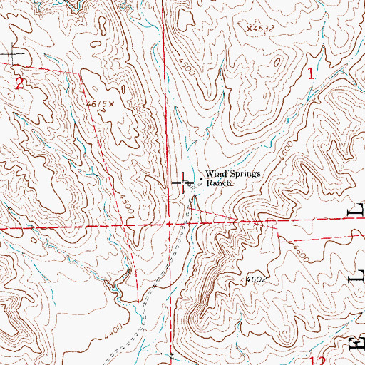 Topographic Map of Wind Springs Ranch, NE