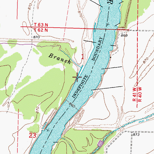 Topographic Map of Wine Branch, NE