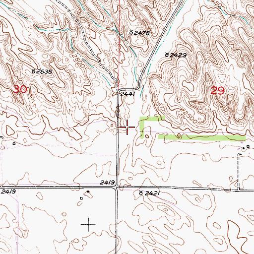 Topographic Map of Winnegar Canyon, NE