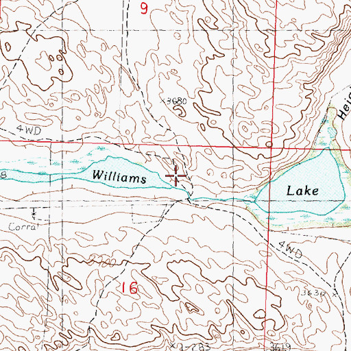 Topographic Map of Winnie Valley, NE