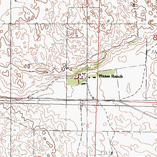 Topographic Map of Wisner Ranch, NE