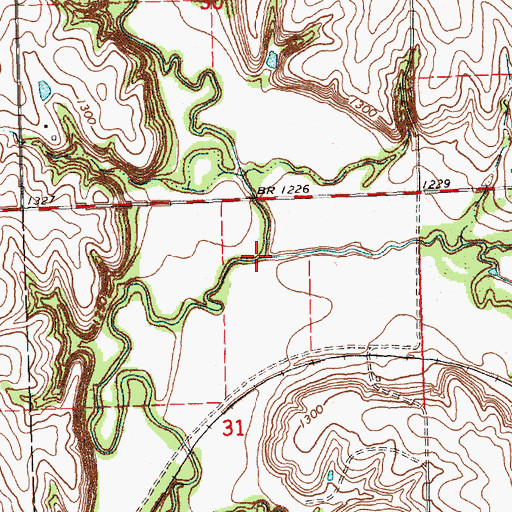 Topographic Map of Wolf Creek, NE