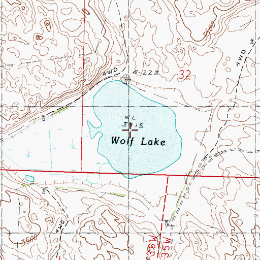 Topographic Map of Wolf Lake, NE