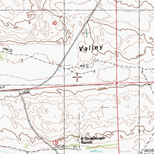 Topographic Map of Wolford Valley, NE