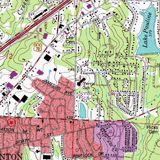Topographic Map of Howard Perrin Elementary School, AR