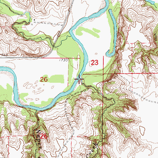 Topographic Map of Wright Creek, NE