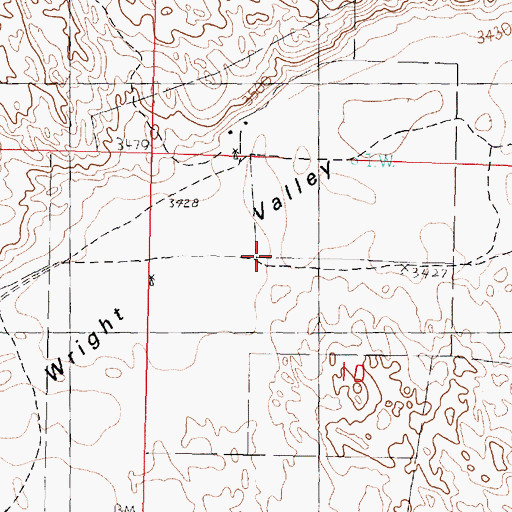 Topographic Map of Wright Valley, NE