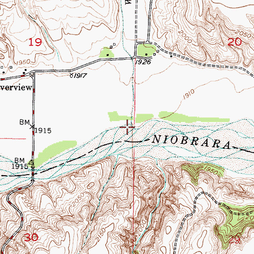 Topographic Map of Wyman Creek, NE