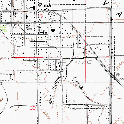 Topographic Map of Mud Hollow, AZ