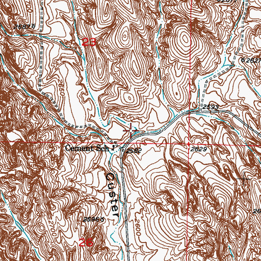 Topographic Map of Yellow Dog Canyon, NE