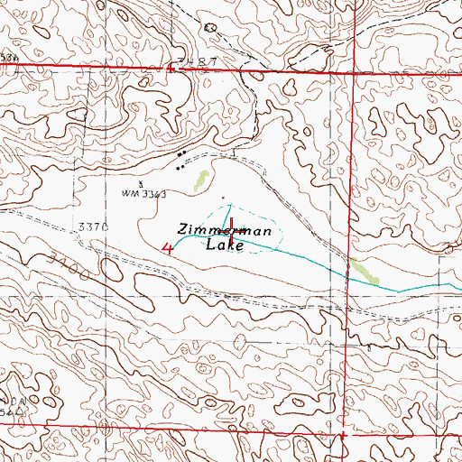 Topographic Map of Zimmerman Lake, NE