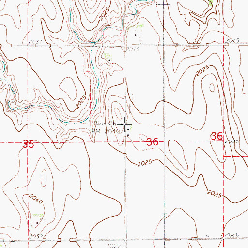 Topographic Map of Zion Church, NE