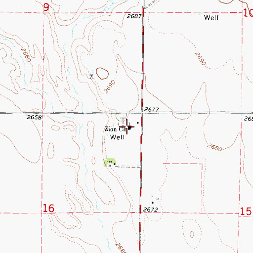 Topographic Map of Zion Church, NE