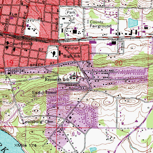 Topographic Map of Morrilton Primary School, AR