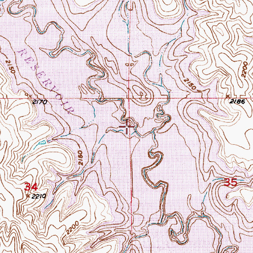 Topographic Map of Sherman Reservoir, NE