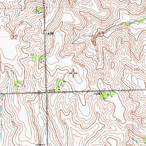 Topographic Map of Omaha Reservation, NE