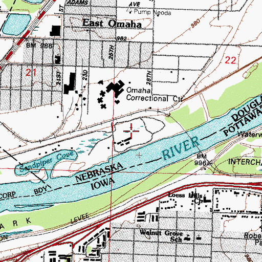 Topographic Map of Sandpiper Cove, NE