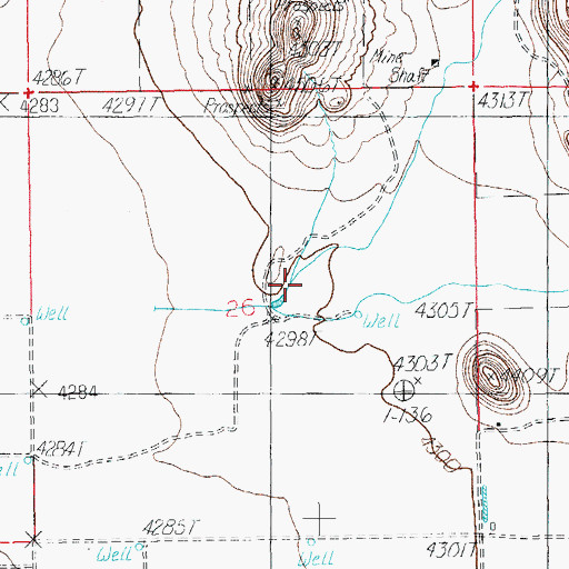 Topographic Map of Ash Creek, AZ