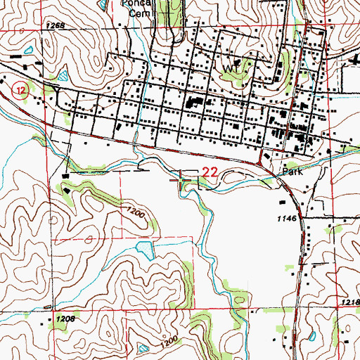 Topographic Map of South Creek, NE