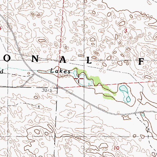 Topographic Map of Lord Lakes, NE