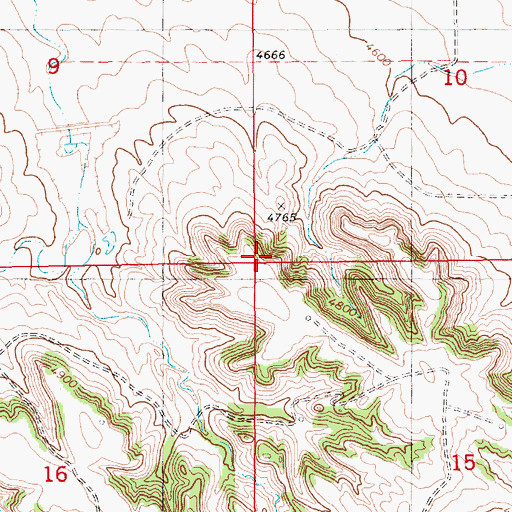 Topographic Map of Gabe Springs (historical), NE