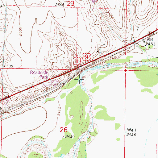 Topographic Map of Kelley Creek, NE