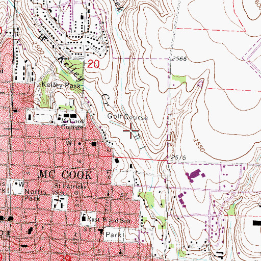 Topographic Map of East Kelley Creek, NE