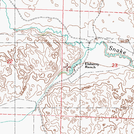 Topographic Map of Elsberry Ranch, NE