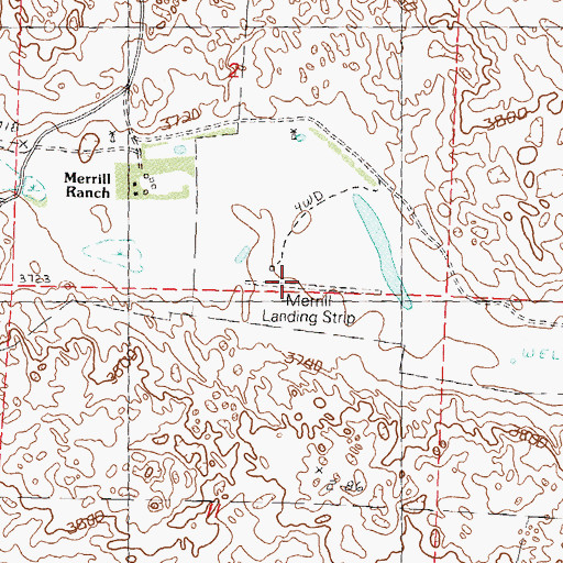 Topographic Map of Merrill Landing Strip (historical), NE