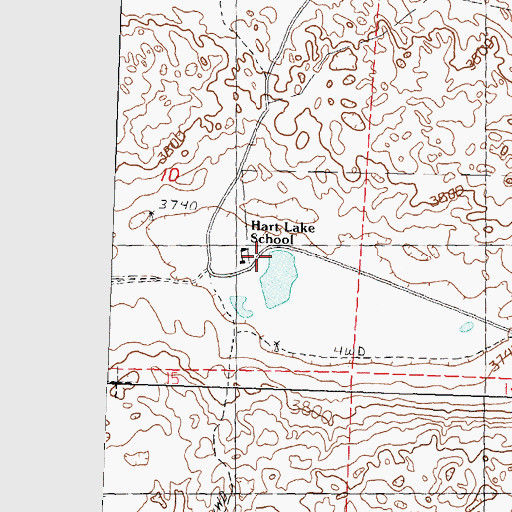 Topographic Map of Hart Lake School, NE