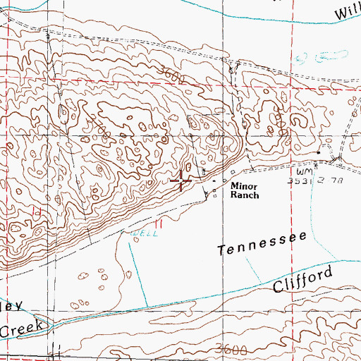 Topographic Map of Minor Ranch, NE