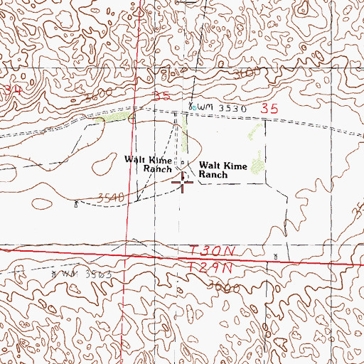 Topographic Map of Walt Kime Ranch, NE