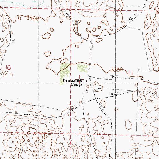 Topographic Map of Fairbanks Camp, NE
