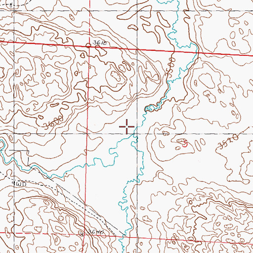 Topographic Map of Willow Creek, NE