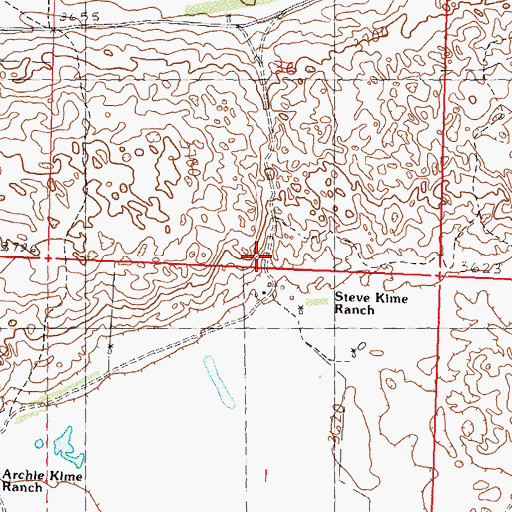 Topographic Map of Steve Kime Ranch, NE