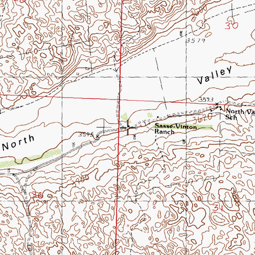 Topographic Map of Sasse - Vinton Ranch Incorporated, NE