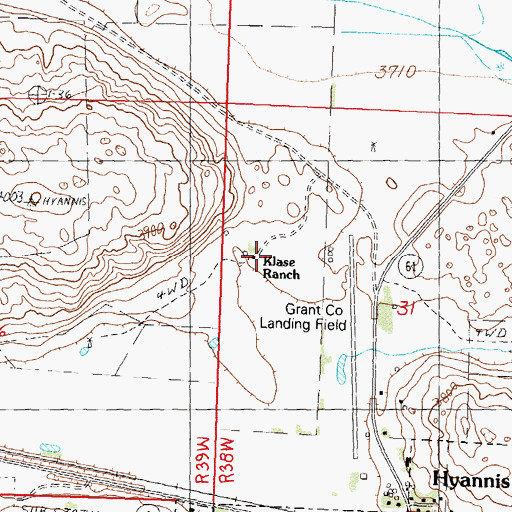 Topographic Map of Klase Ranch, NE