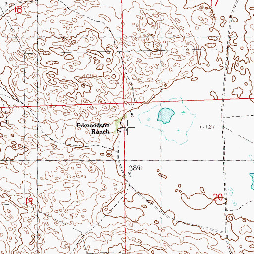 Topographic Map of Edmondson Ranch, NE