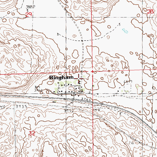 Topographic Map of District 85 Bingham School, NE