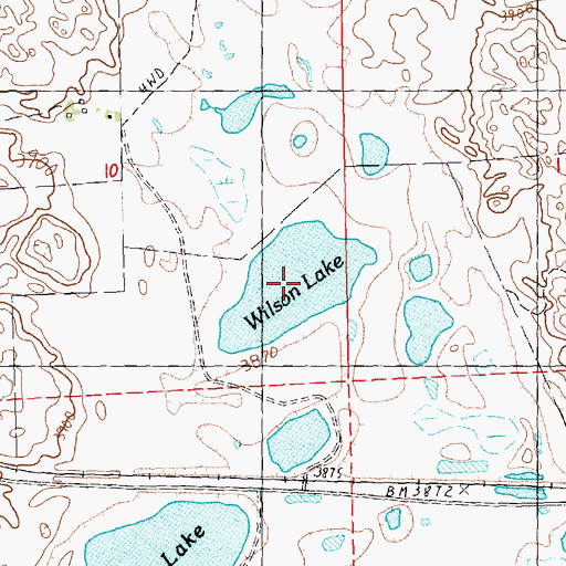 Topographic Map of Wilson Lake, NE
