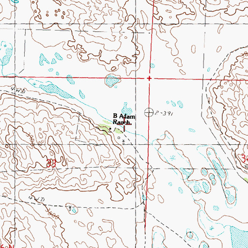 Topographic Map of B Adam Ranch, NE