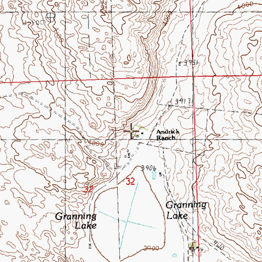 Topographic Map of Andrick Ranch, NE