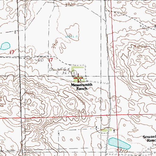 Topographic Map of Messersmith Ranch, NE