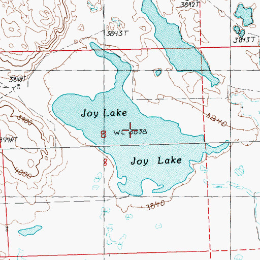 Topographic Map of Joy Lake, NE
