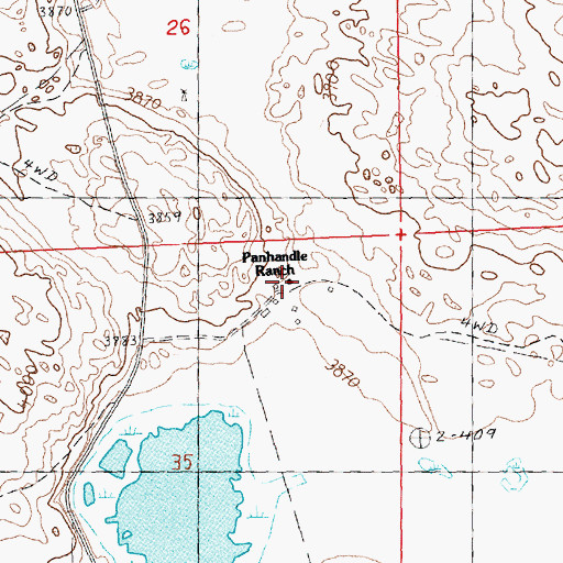 Topographic Map of Panhandle Ranch, NE