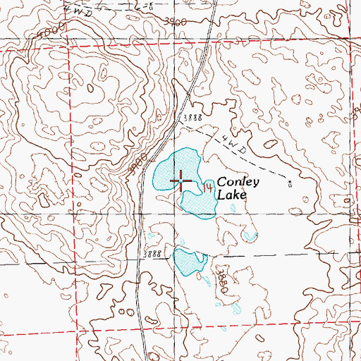 Topographic Map of Conley Lake, NE